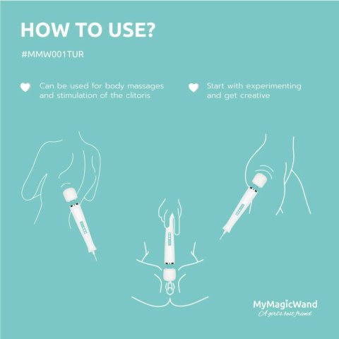 MyMagicWand Turquoise - wielofunkcyjny masażer z 6 trybami pracy