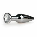 Rimba Aluminium Plug Anatomiczny Srebrny z Kryształem L