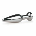 Rimba Aluminium Plug Anatomiczny Srebrny z Kryształem L