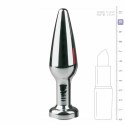 Rimba Aluminium Plug Anatomiczny Srebrny z Kryształem L