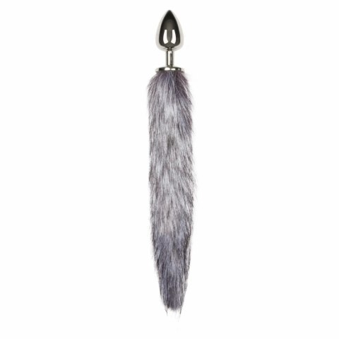 Sinner Gear Fox Tail Aluminium - model z futrzanym ogonem, srebrny
