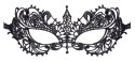 Cottelli Accessoires Czarna Maskująca Opaska z Koronką i Otworami na Oczy
