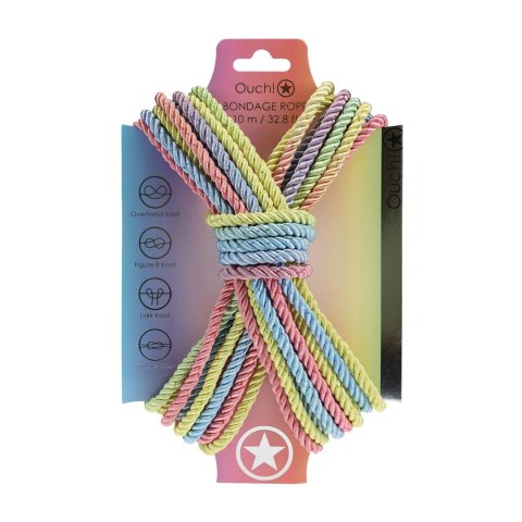 SINNER GEAR Lina wiązaniowa 10 m wielokolorowa pastelowa - poliester