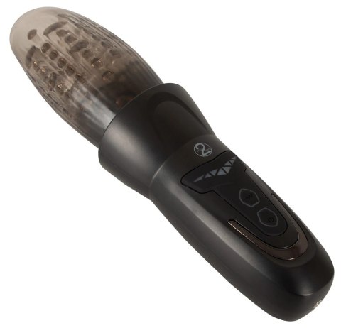 STROKER Rotating Vibe Thrust - automatyczna maszyna intymna, transparentna, 25,2 cm