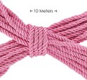 Shots Bondage Rope 10 m Rożowy - Wytrzymała lina z poliestru