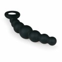 Sinner Gear Korek analny silikonowy z koralikami, czarny, 14 cm