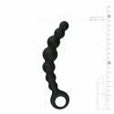 Sinner Gear Korek analny silikonowy z koralikami, czarny, 14 cm