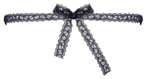 ZADO Black Mask - Elegancka Opaska z Haftem i Oczkami, Czarna