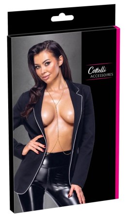 Cottelli Body Chain Gold - Złoty łańcuszek ozdobny do ciała z regulacją