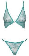 Cottelli Collection FANTASY komplet koronkowy miętowy S/M