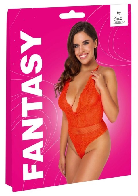 Cottelli Collection Fantasy Body L/XL koralowy, koronka, regulowane ramiączka