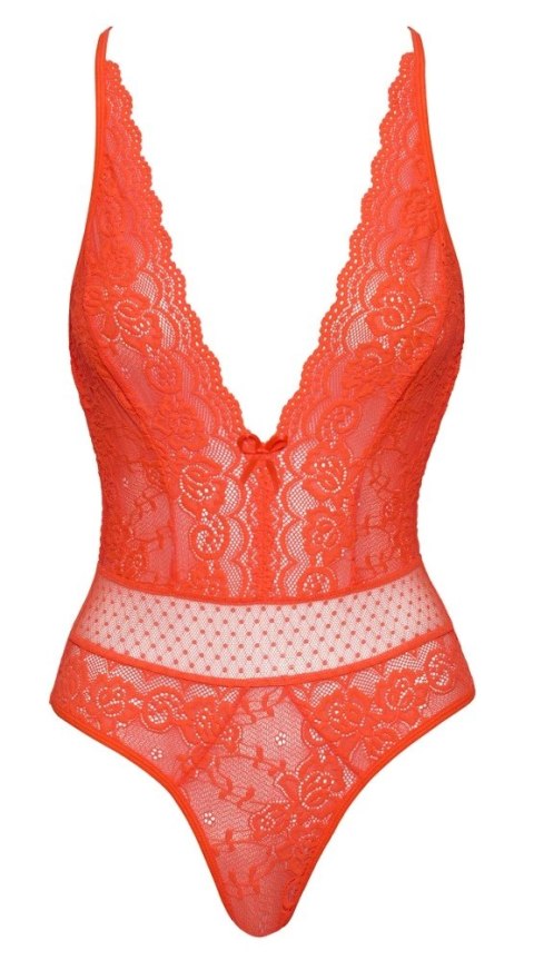 Cottelli Collection Fantasy Body L/XL koralowy, koronka, regulowane ramiączka