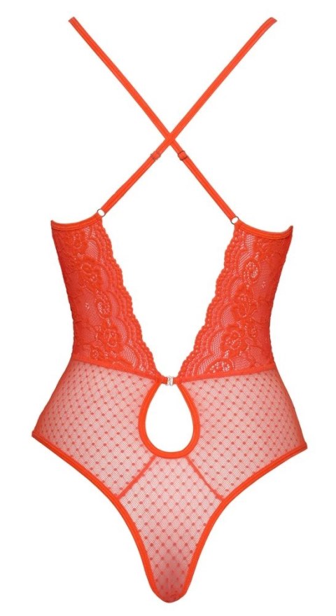 Cottelli Collection Fantasy Body L/XL koralowy, koronka, regulowane ramiączka