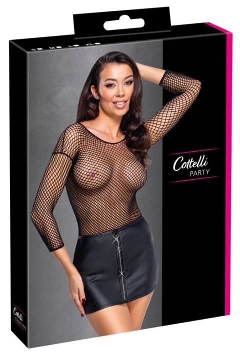 Cottelli PARTY Spodniczka Zip XL Czarna Matowa z Dżetami