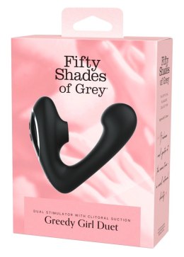 Fifty Shades of Grey Greedy Girl Duet - system podwojnej stymulacji, czarny