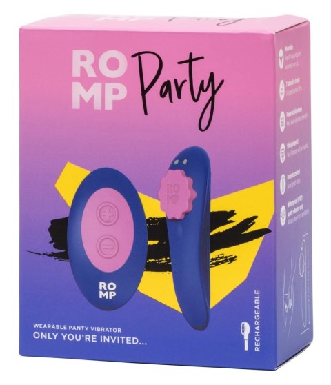 ROMP Party - Wibrujący model intymny z pilotem, wodoodporny, silikonowy