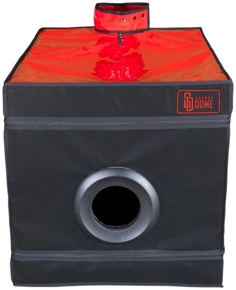 Secret Dome La Niche Black&Red - kabina do gier z oświetleniem LED 85x60x60 cm