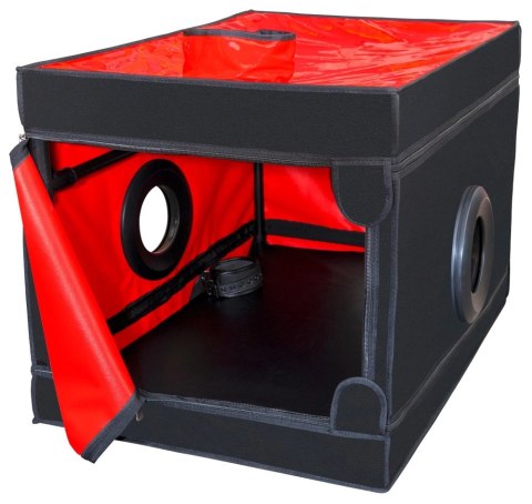 Secret Dome La Niche Black&Red - kabina do gier z oświetleniem LED 85x60x60 cm