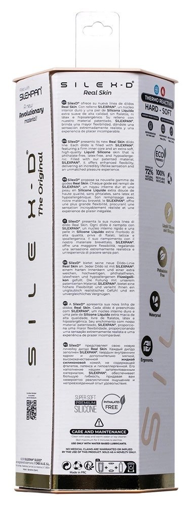 SilexD Model 1 Real Skin 18 cm, elastyczny, jasny silikonowy model