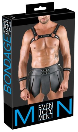 Svenjoyment Bondage Zestaw Gladiatora 2XL - Spodniczka i Uprząż Czarna