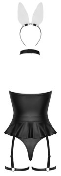 Cottelli Costumes Body XL Czarny Zestaw Zajączek z Akcesoriami