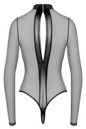 Noir Handmade Body Cross M czarne, transparentne z długim rękawem