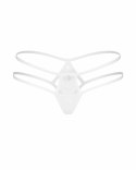 Obsessive Arrowel Panties białe - koronkowe figi z ozdobą S/M