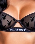 Playboy Lingerie Bunny Noir Komplet 2-częściowy Czarny Siateczka S