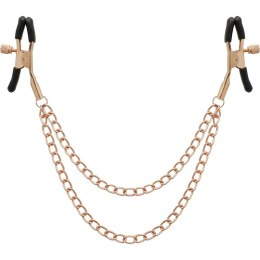 Begme Premium Black Edition - Zaciski na Sutki z Łańcuszkiem, Stal