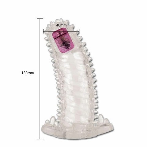 Baile Brave II Man - Elastyczna Nakładka Przedłużająca z Wibracjami 18 cm