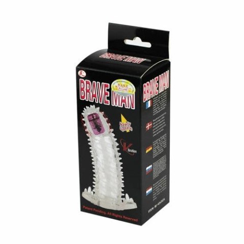 Baile Brave II Man - Elastyczna Nakładka Przedłużająca z Wibracjami 18 cm