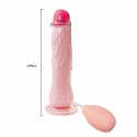Baile Eros - Model z funkcją efektu wytrysku i przyssawką, 20 cm