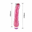 Baile Linex Red - model wibrujący, 23 cm, żelowy, czerwony