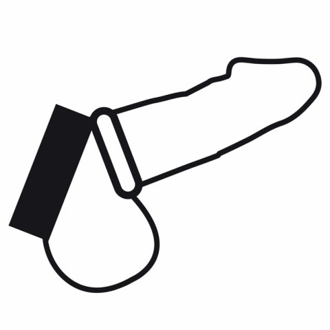 Darkness Metalowy pierścień intymny czarny/stalowy uniwersalny