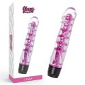Glossy Lenny Pink - Model wibrujący, wodoodporny, 14 cm, TPE Platinum