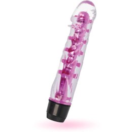 Glossy Lenny Pink - Model wibrujący, wodoodporny, 14 cm, TPE Platinum