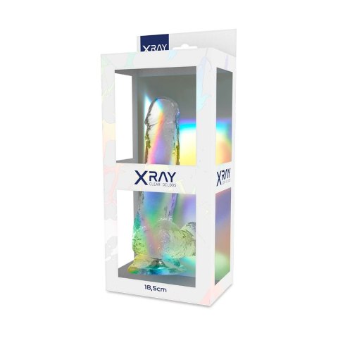 XRAY Model Clear żelowy 18,5 cm transparentny z kulkami, przyssawka