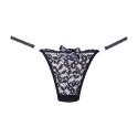 Allure Lace - Stringi koronkowe uniwersalne, czarne, komfortowy kroj