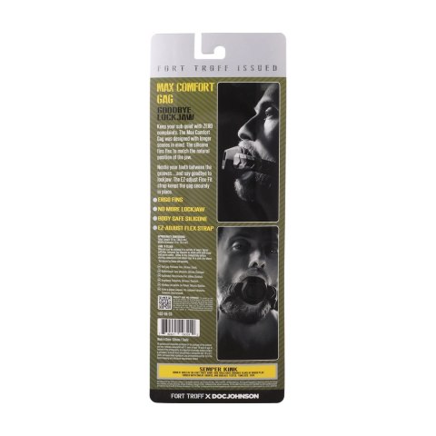 Doc Johnson Max Comfort Gag Black silikonowy system ustny