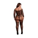 Leg Avenue Plus Size Body Off Shoulder Czarny/Złoty Brokat XL-4XL