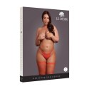 Leg Avenue Pończochy Czerwone Złoto Plus Size Brokat 8714273042460