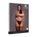 Leg Avenue Shimmering Pończochy Plus Size Czarny/Złoty Brokat XL-4XL