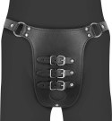 OUCH! Xtreme pas intymny PU Leather z paskami, czarny, regulowany