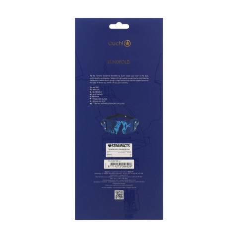 Ouch! Florence Collection Opaska na Oczy Bonded Leather Niebieska