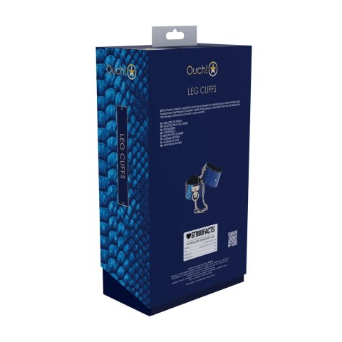 Ouch! Florence Collection Skorzane Kajdanki na Kostki Niebieskie