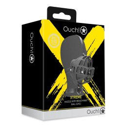 Ouch! Muzzle Black - System z Wyjmowaną Kulką, Regulowany
