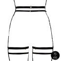 Obsessive Double Strap Garter Belt Plus Size czarny XL-4XL regulowany