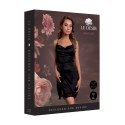 Obsessive Sukienka Silk Black One Size z Krzyżowanymi Ramiączkami i Rozcięciem