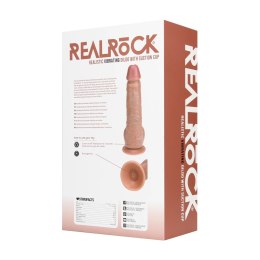 RealRock Model Wibrujący Prosty z Jądrami 23 cm Tan Mocna Przyssawka