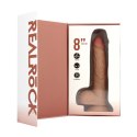RealRock Tan 8" 20,5 cm model z systemem wibracji i przyssawką